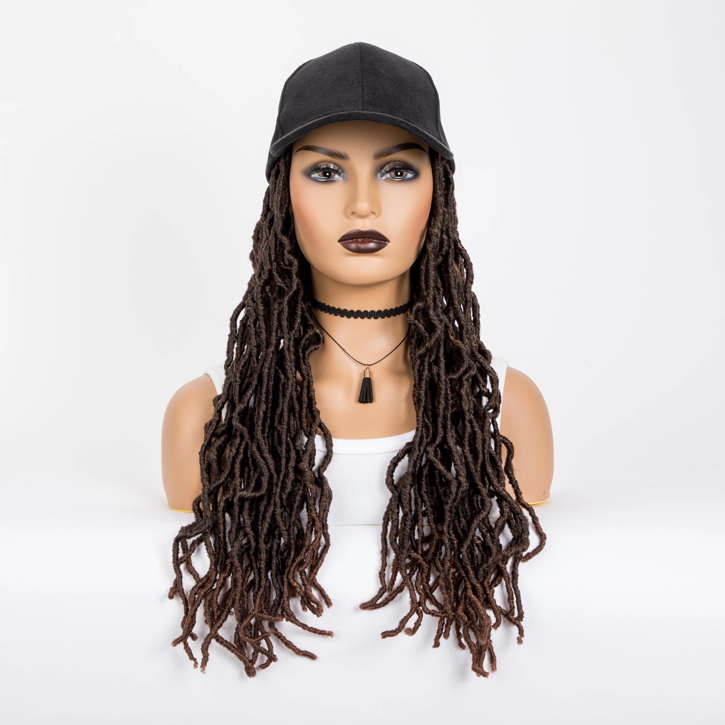 Faux Locs Wigs Hair Extensions With Hat