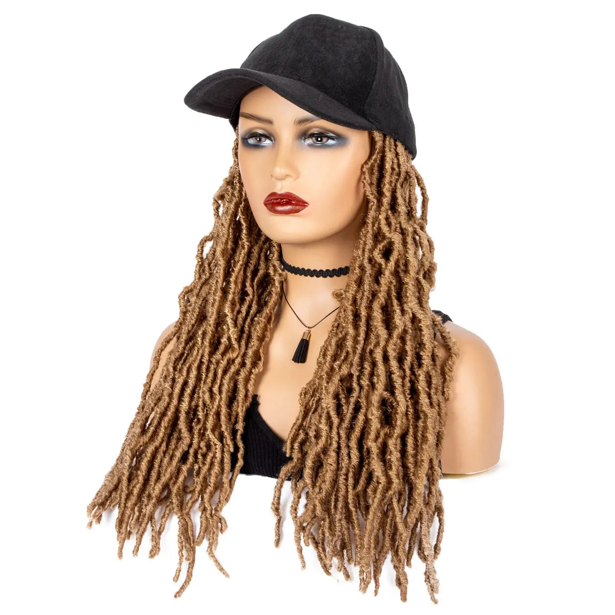 Faux Locs Wigs Hair Extensions With Hat