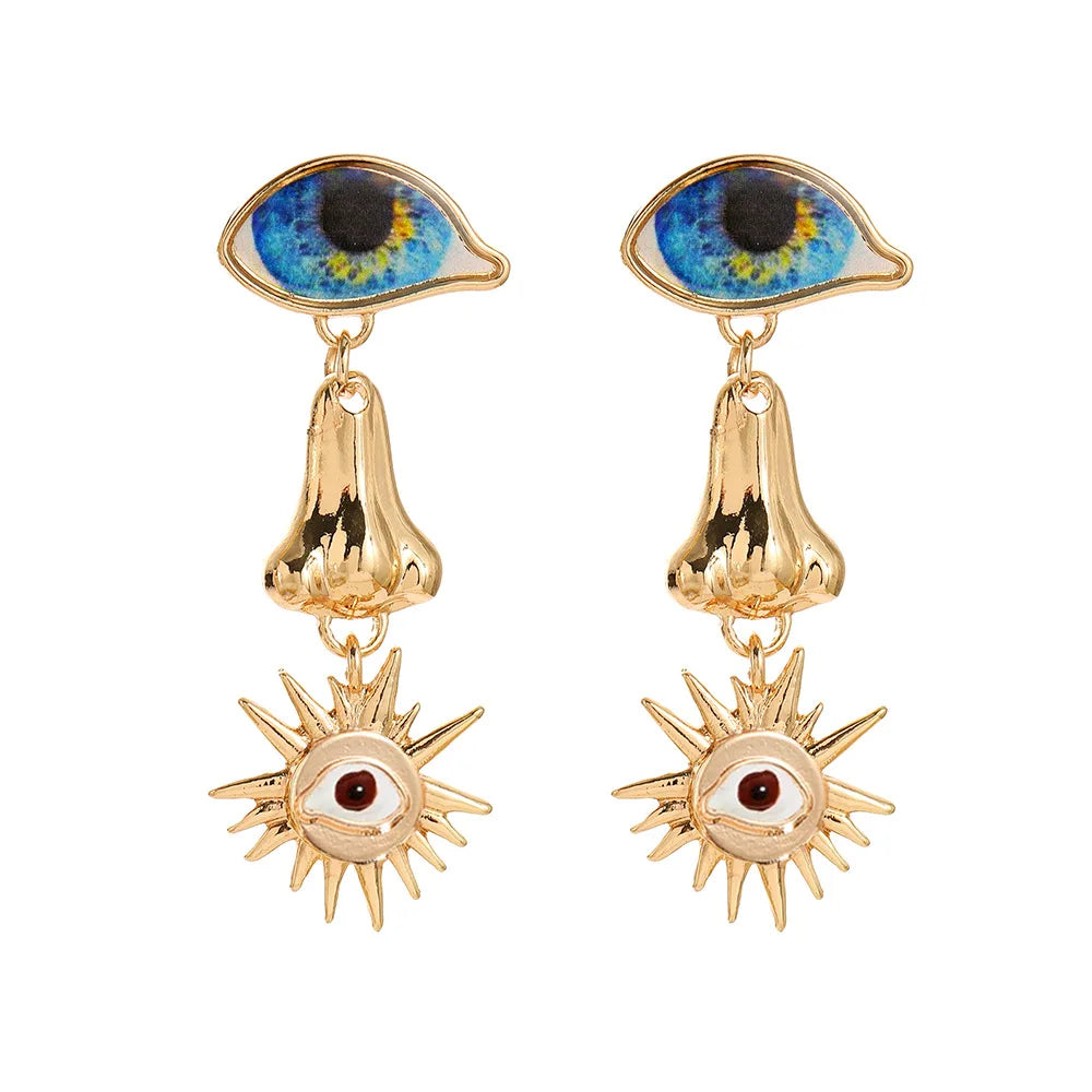 Shape Evil Eye Drop Earrings Halloween