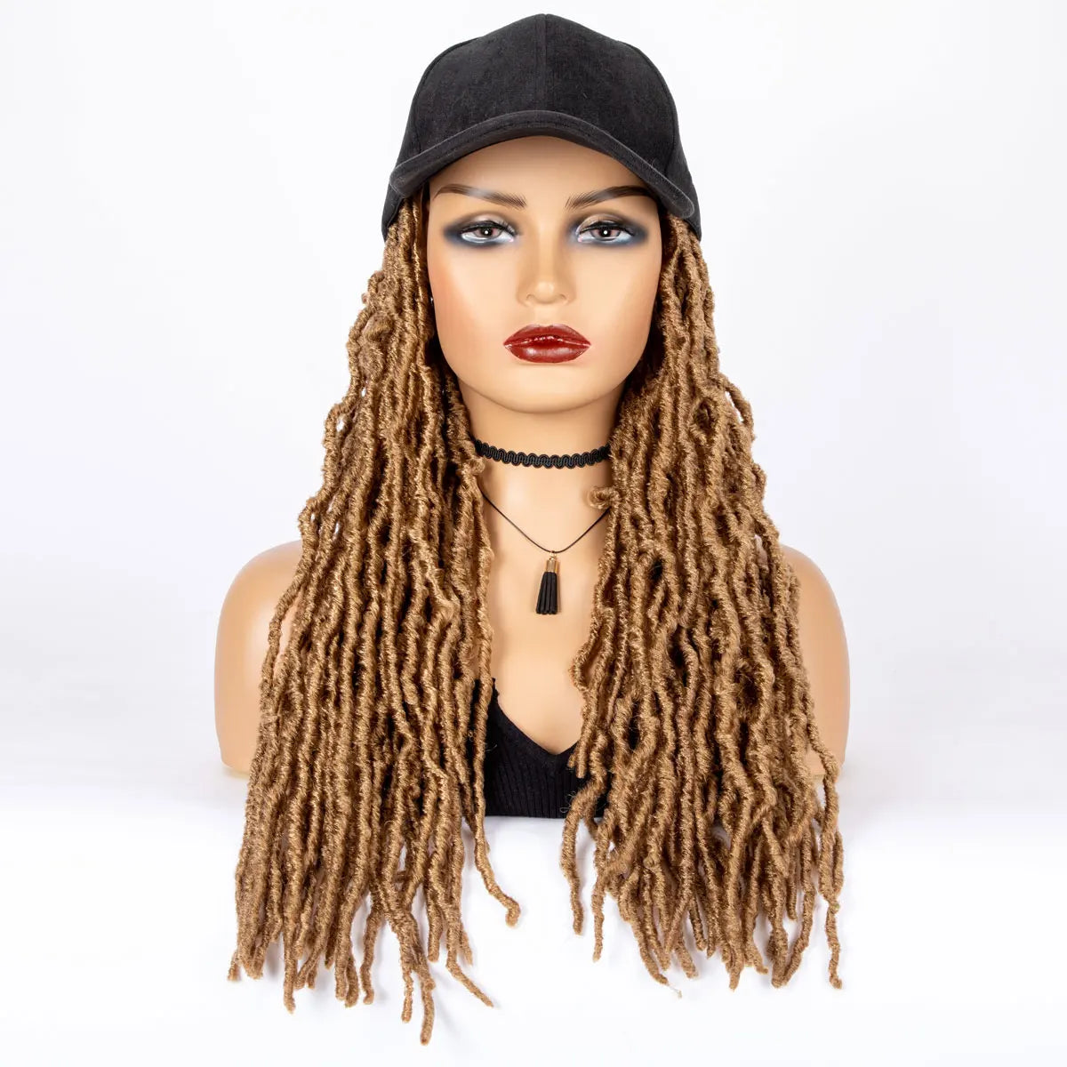 Faux Locs Wigs Hair Extensions With Hat