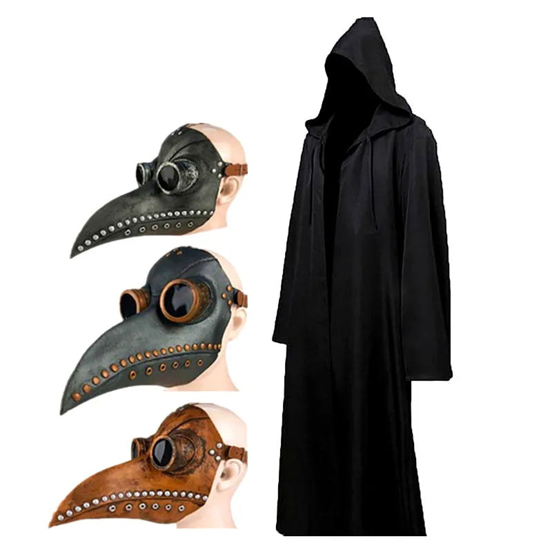Halloween Cloak Plague Doctor Mask Cosplay Costume