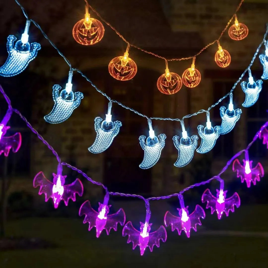 Halloween Pumpkin Bat Spider Light Strings