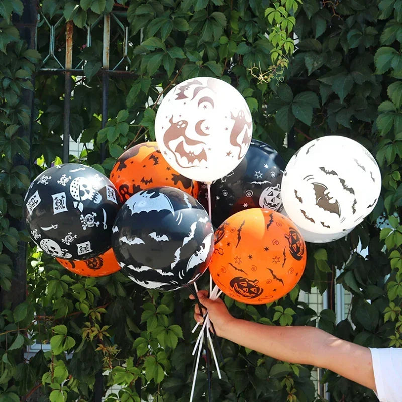 30/10Pcs Scary Halloween Balloons Set
