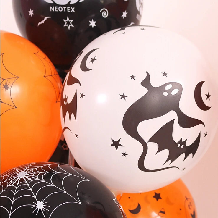 30/10Pcs Scary Halloween Balloons Set