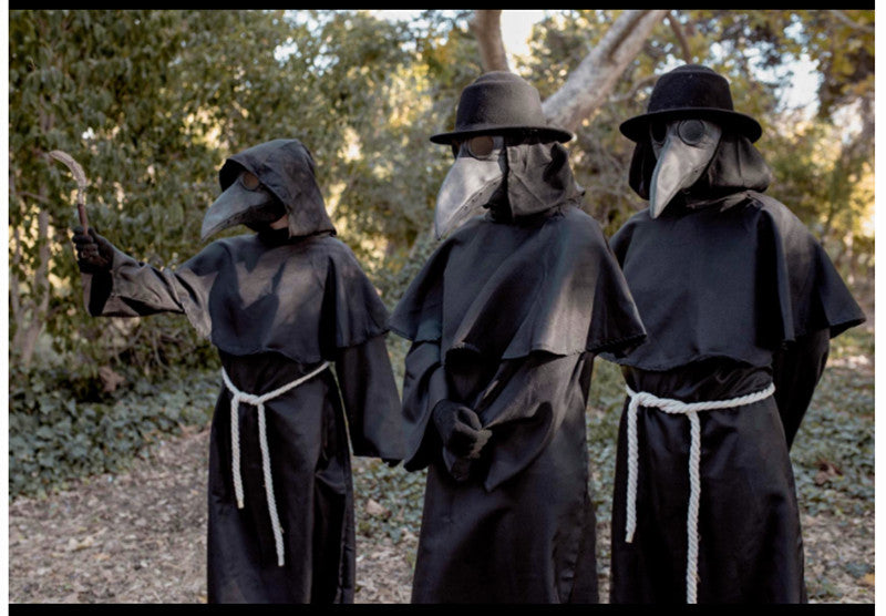 Sorcerer Long Shirt Hooded Black Robe