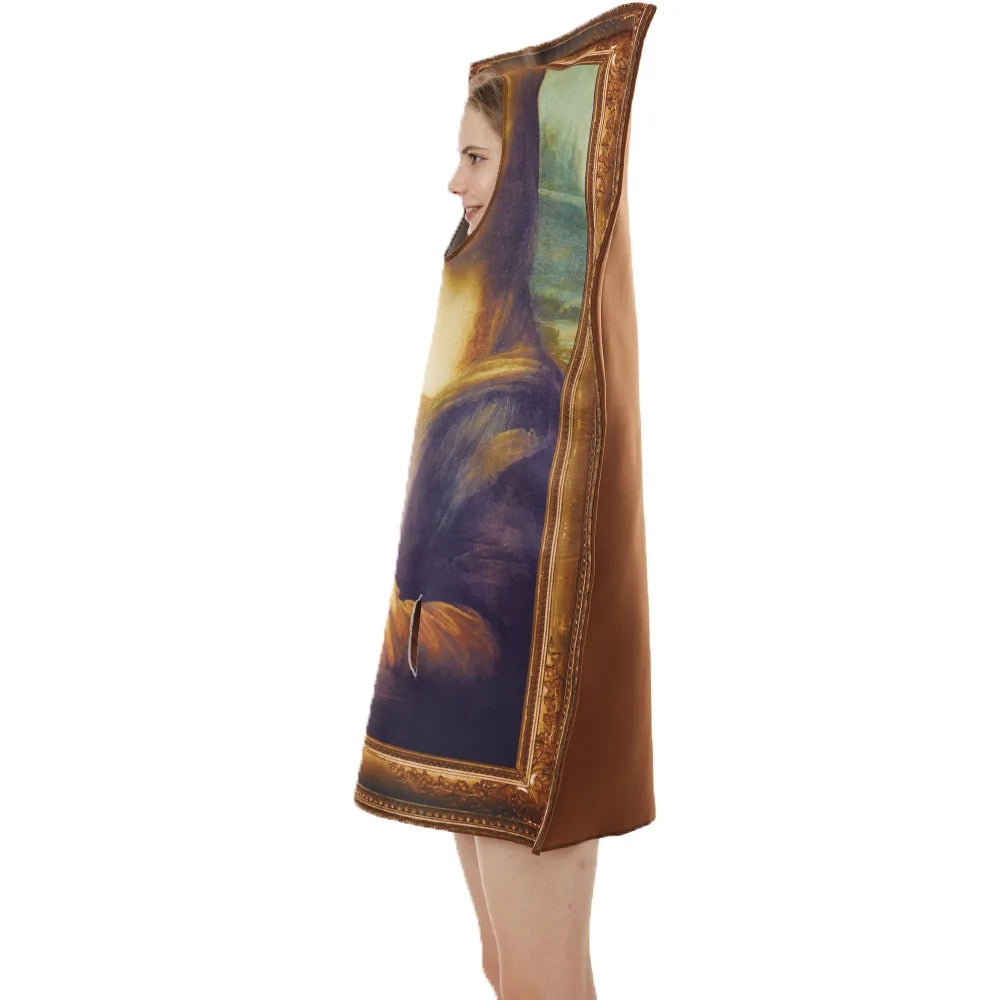 Cosplay Funny Mona Lisa Mural Halloween Costumes