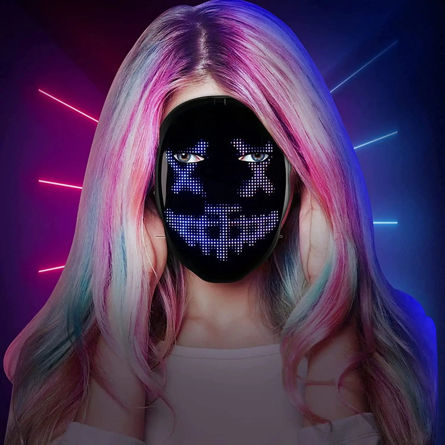 Face Transforming LED Mask with App - Controlled