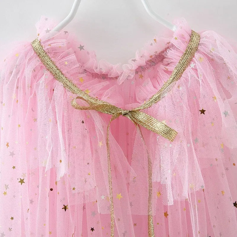 Summer Girl Princess Party Accessories Cloak Snow Queen Elsa Anna Costume