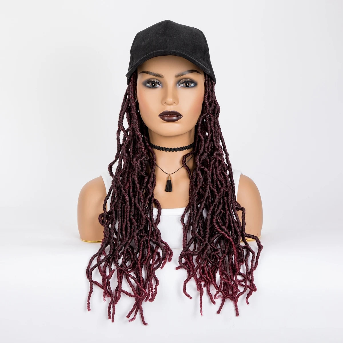 Faux Locs Wigs Hair Extensions With Hat
