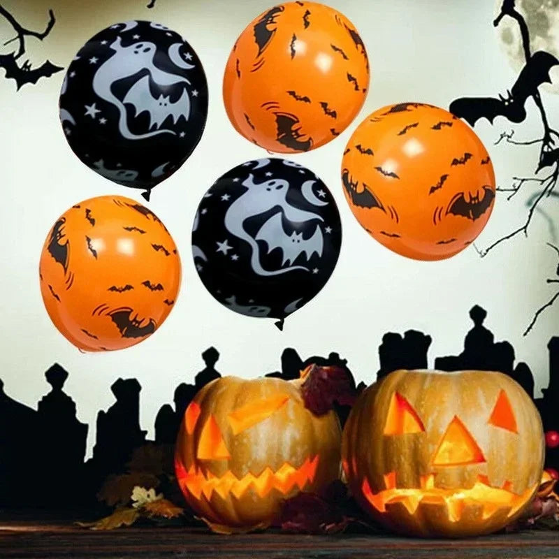 30/10Pcs Scary Halloween Balloons Set
