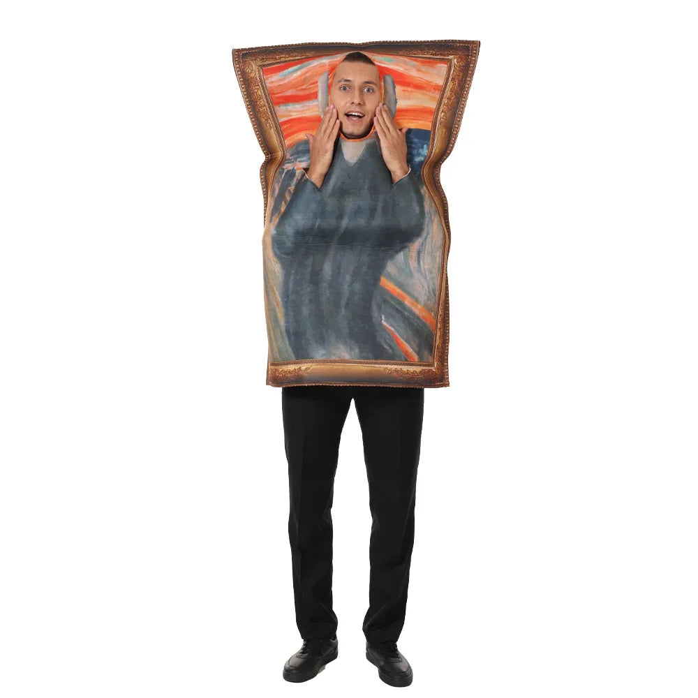 Cosplay Funny Mona Lisa Mural Halloween Costumes