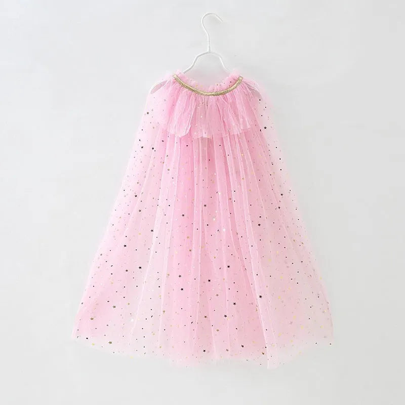 Summer Girl Princess Party Accessories Cloak Snow Queen Elsa Anna Costume