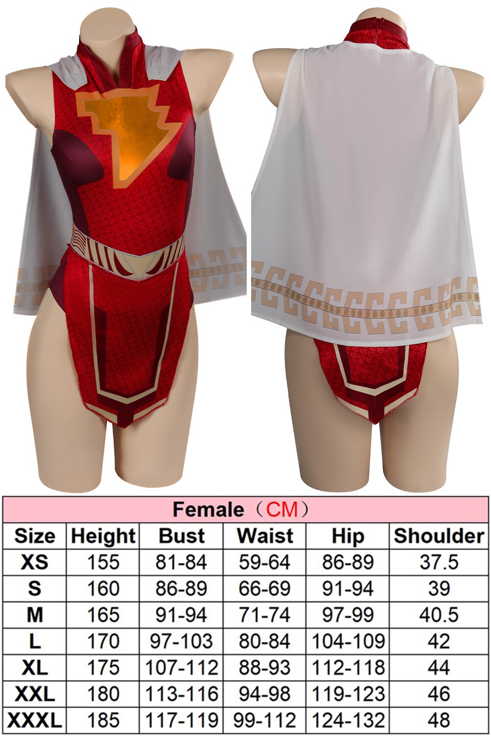 Mary Shazam Cosplay Costume for Women (NO BOOTS)