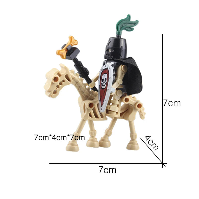 Skeleton Medieval Castle Knight Warriors Building Toy