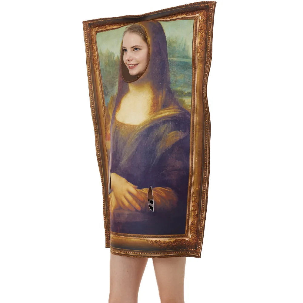 Cosplay Funny Mona Lisa Mural Halloween Costumes
