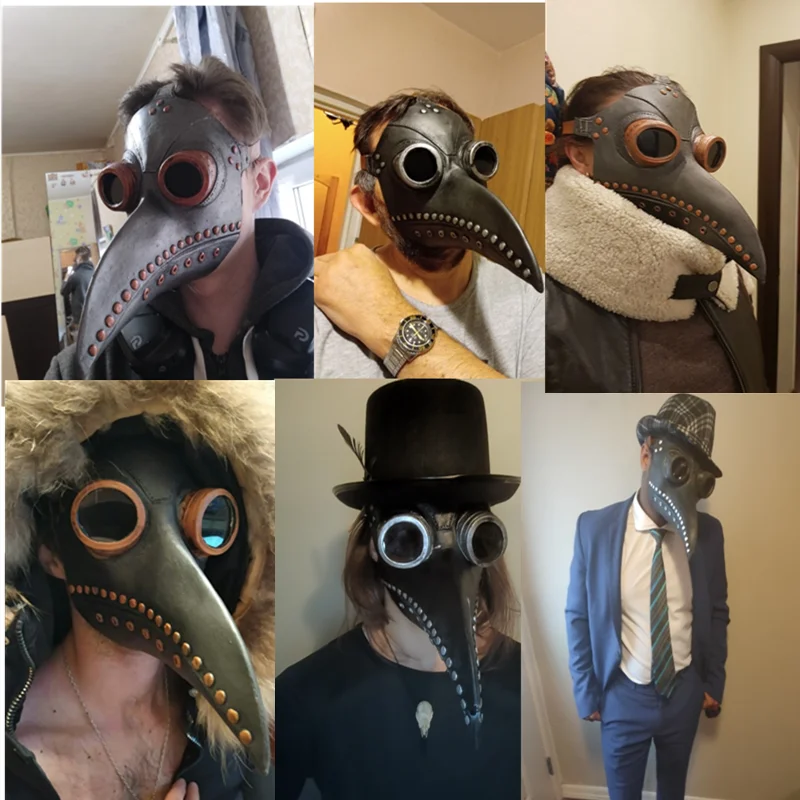 Halloween Cloak Plague Doctor Mask Cosplay Costume