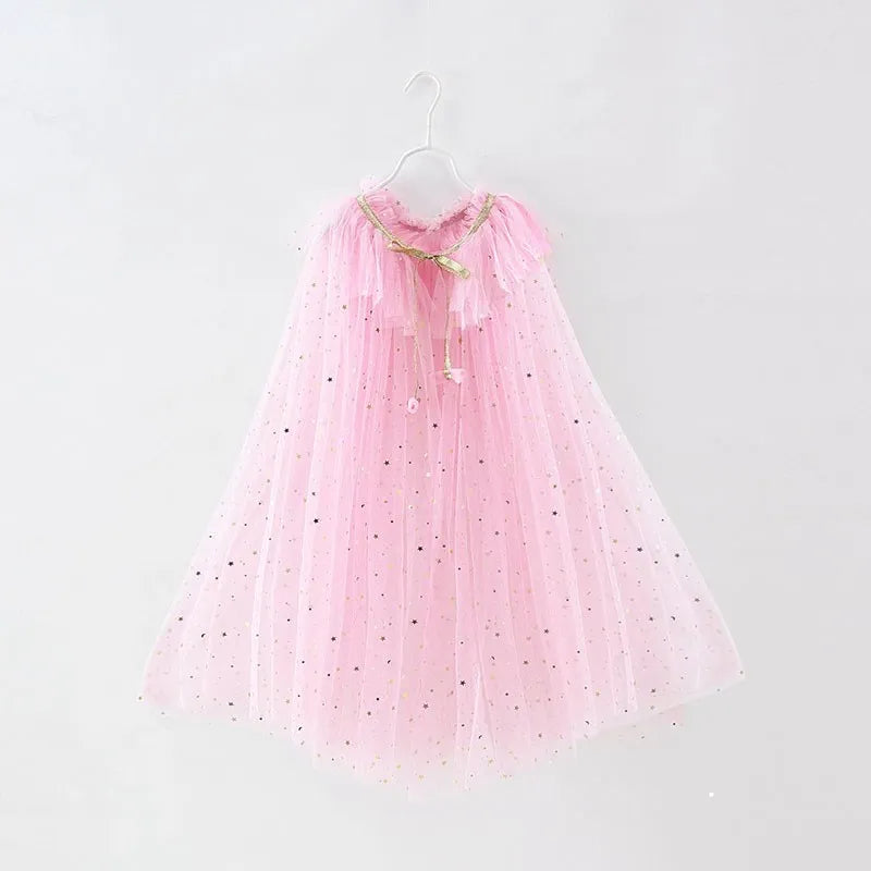 Summer Girl Princess Party Accessories Cloak Snow Queen Elsa Anna Costume