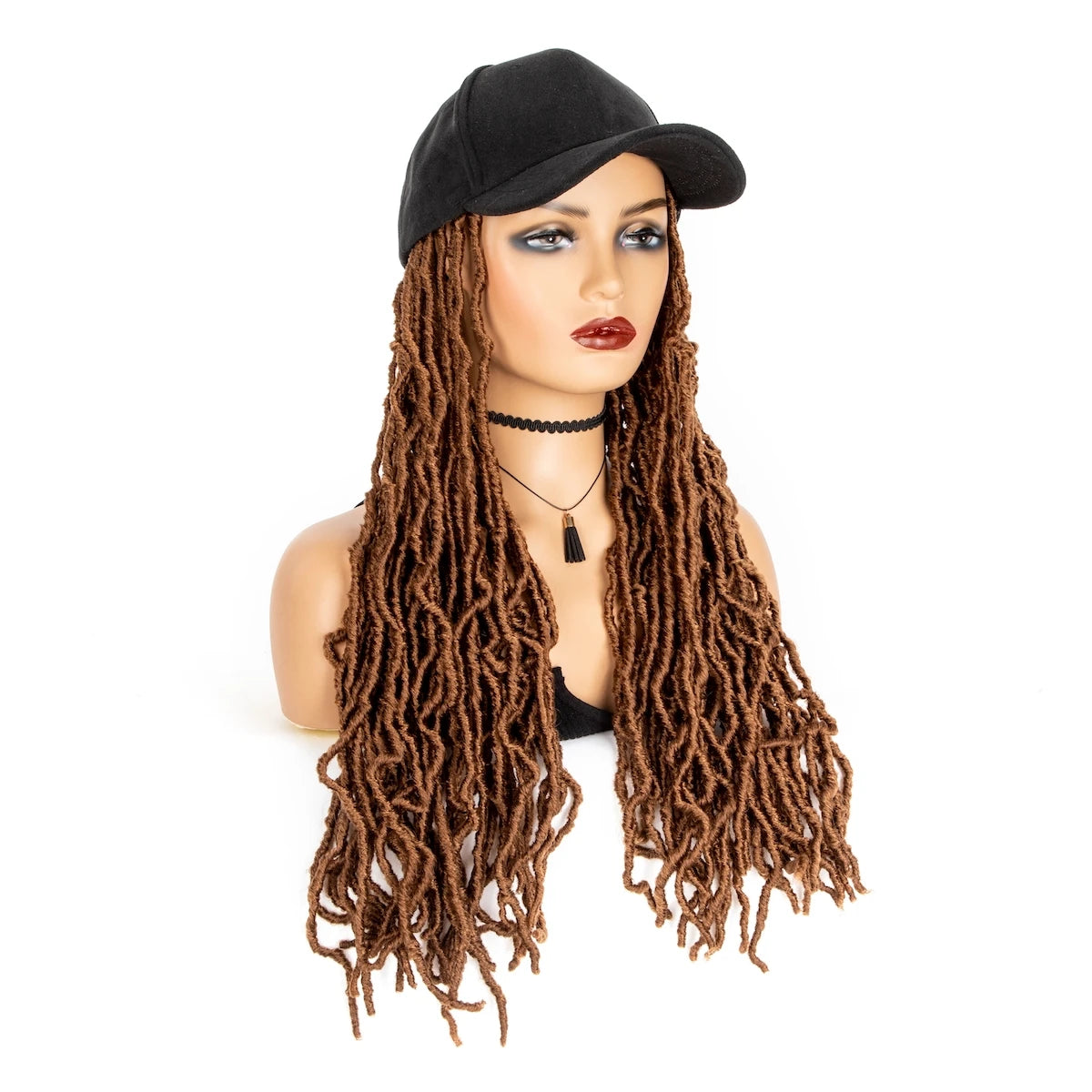 Faux Locs Wigs Hair Extensions With Hat