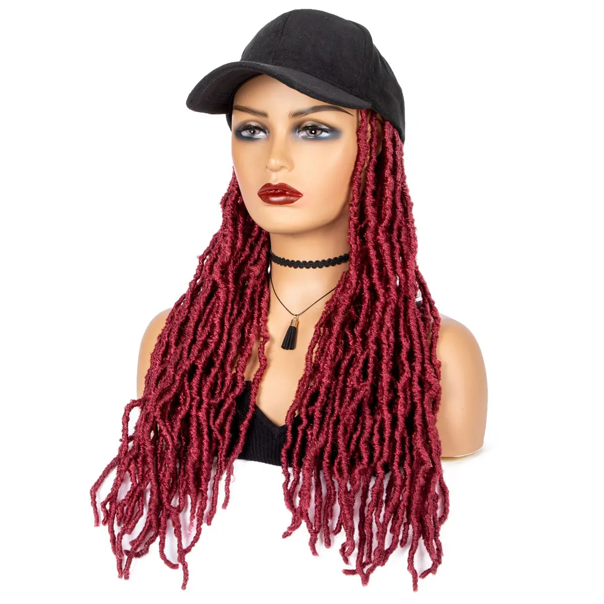 Faux Locs Wigs Hair Extensions With Hat