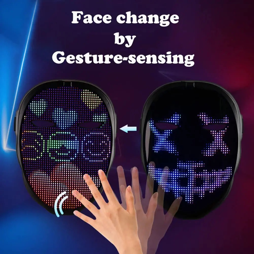 Face Transforming LED Mask with App - Controlled