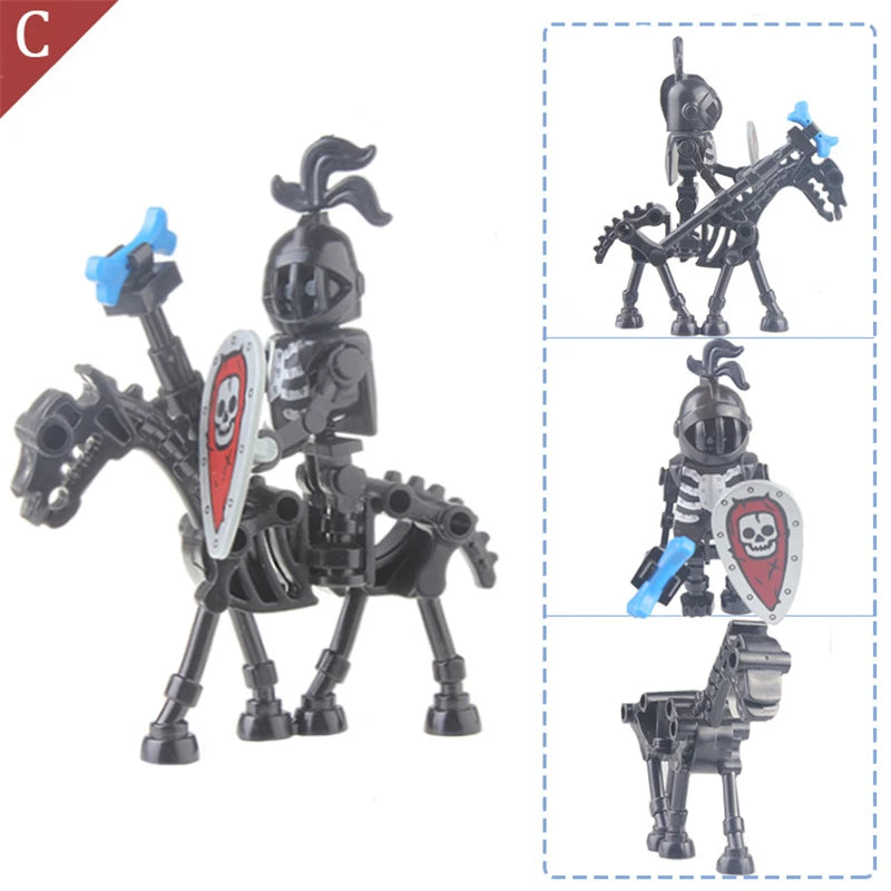Skeleton Medieval Castle Knight Warriors Building Toy