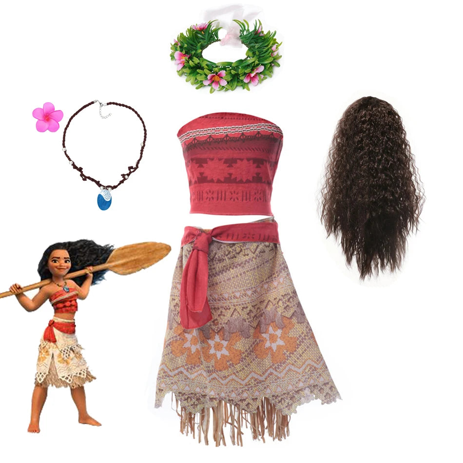 Moana Princess Dress Set for Girls All Halloween Costumes Moana Princess Dress Set for Girls All Halloween Costumes