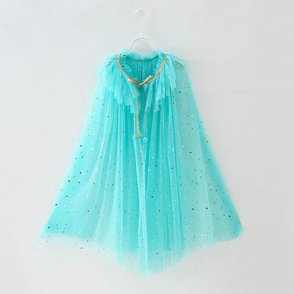 Summer Girl Princess Party Accessories Cloak Snow Queen Elsa Anna Costume