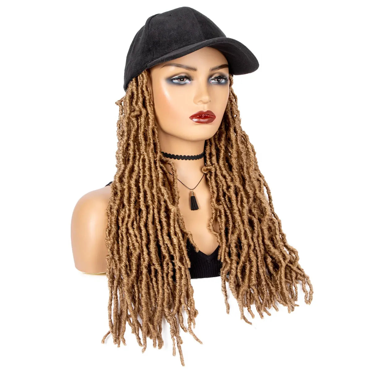 Faux Locs Wigs Hair Extensions With Hat