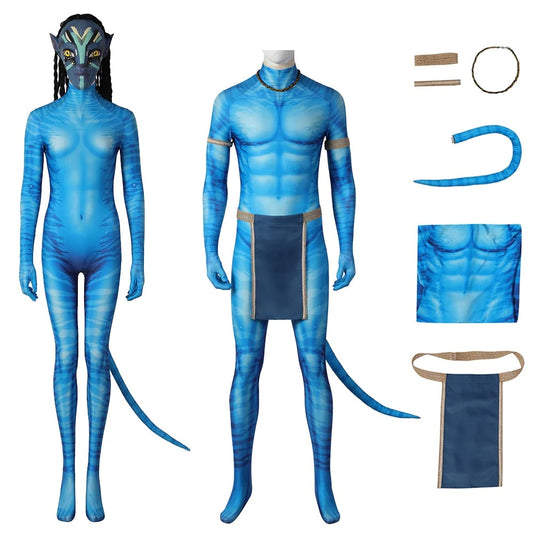 Movie Avatar Halloween Cosplay Costume for Adults and Kids