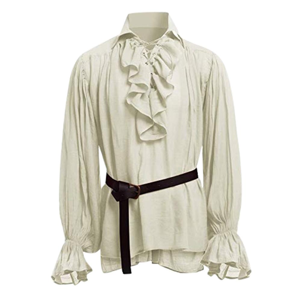 Medieval Vikings Shirts Ruffled Costume