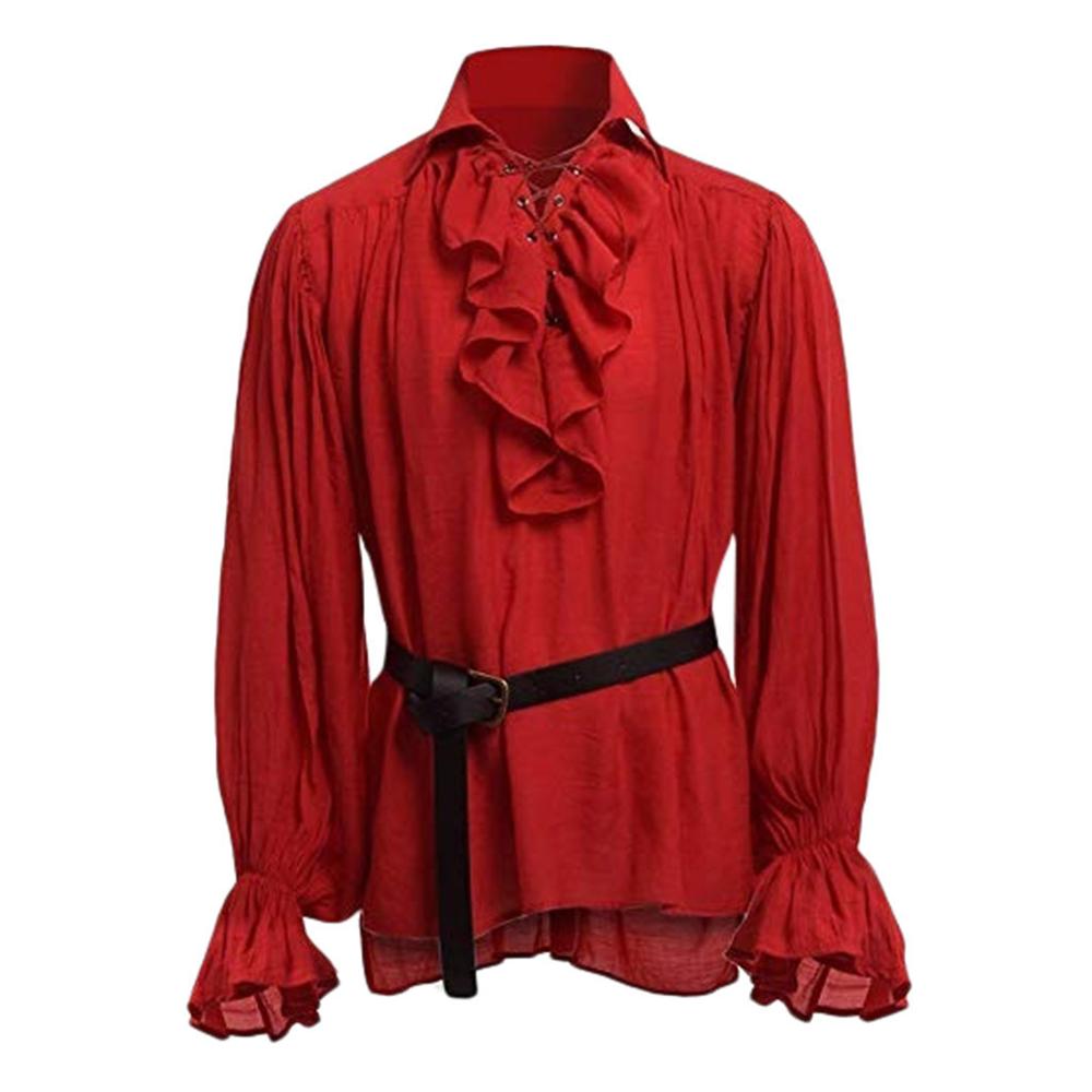Medieval Vikings Shirts Ruffled Costume