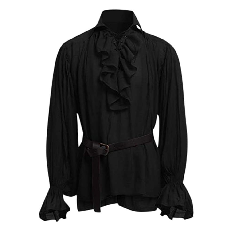 Medieval Vikings Shirts Ruffled Costume