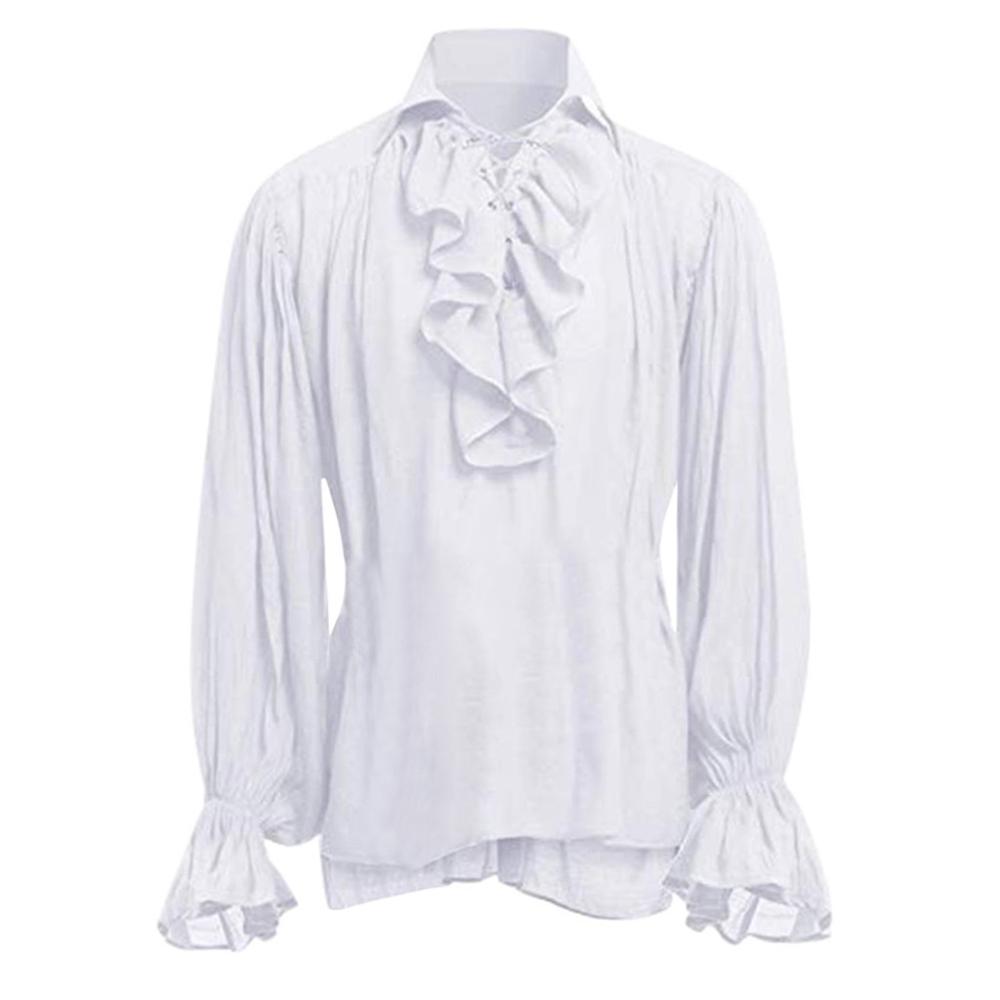 Medieval Vikings Shirts Ruffled Costume