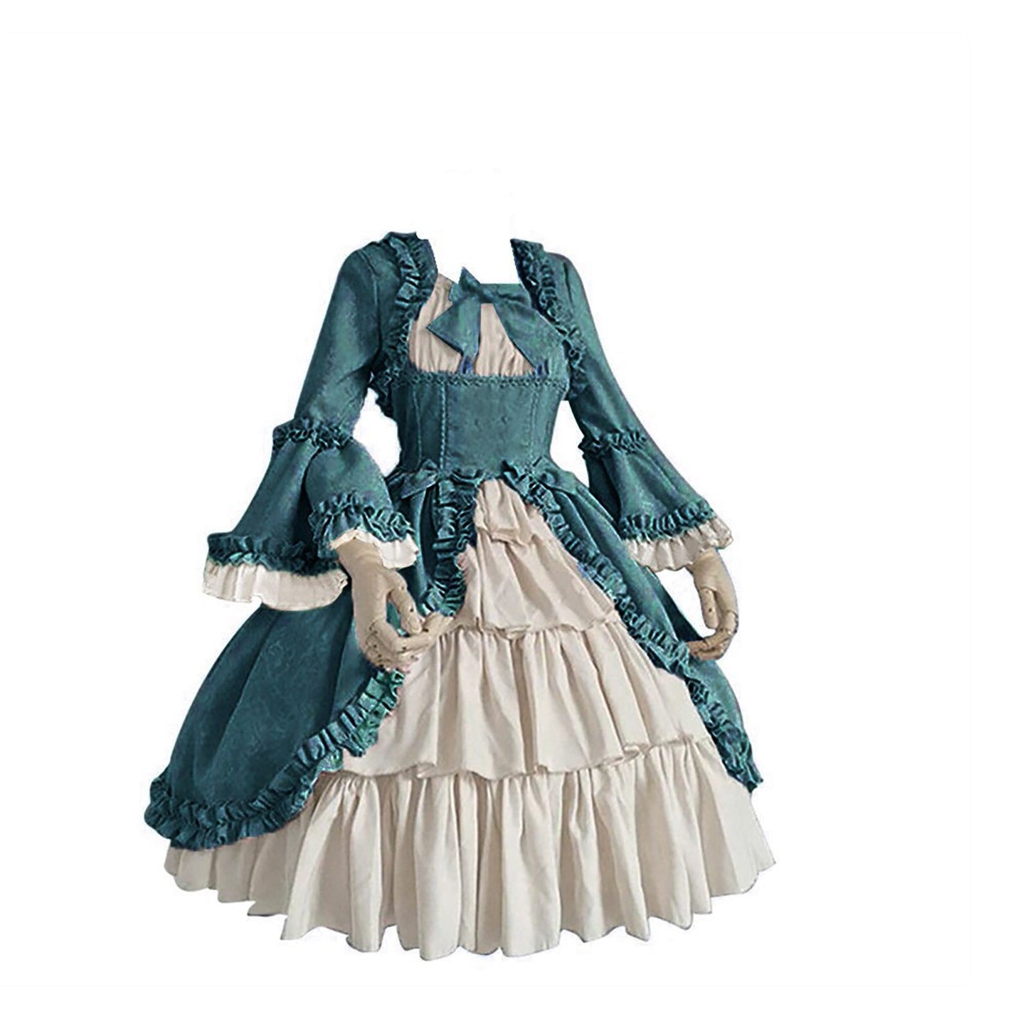Tight Waist Bowknot Women Elegant Costume