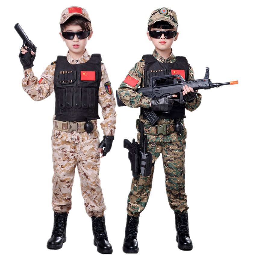 Soldier Cosplay Army Costume for Kids
