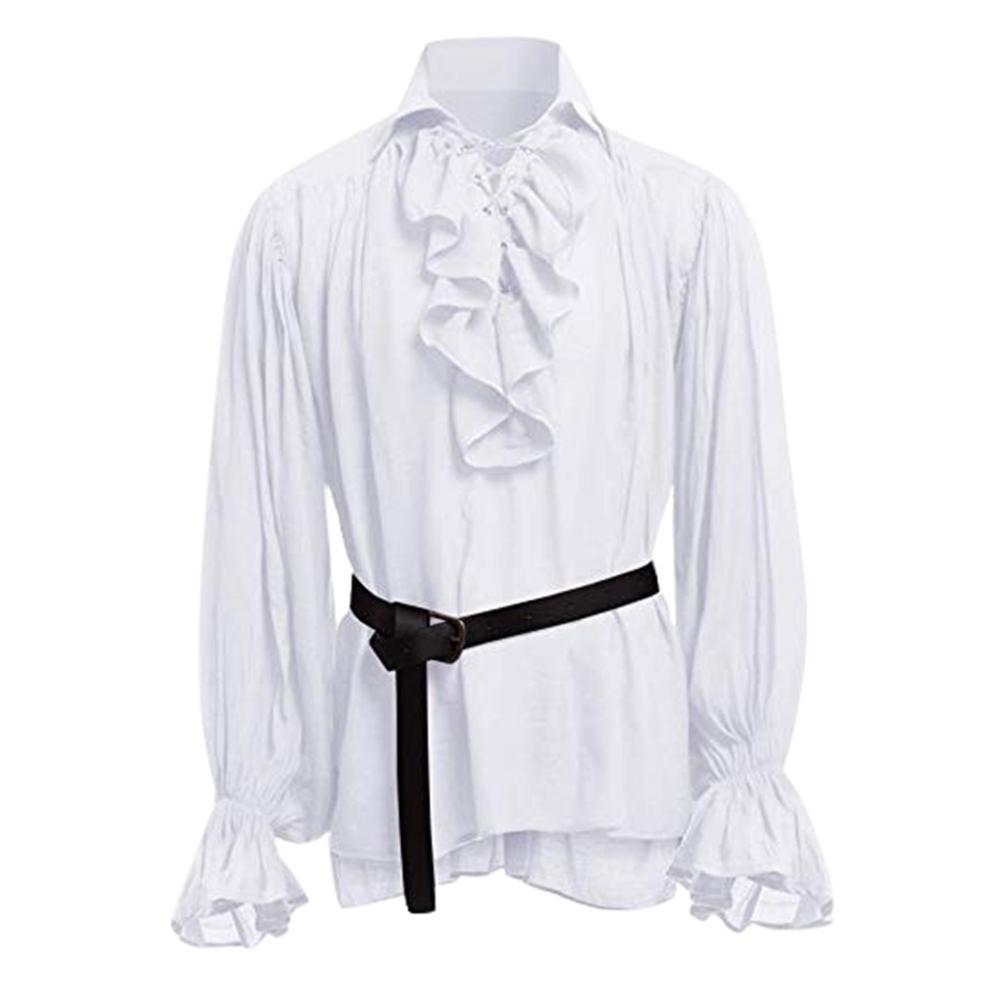 Medieval Vikings Shirts Ruffled Costume