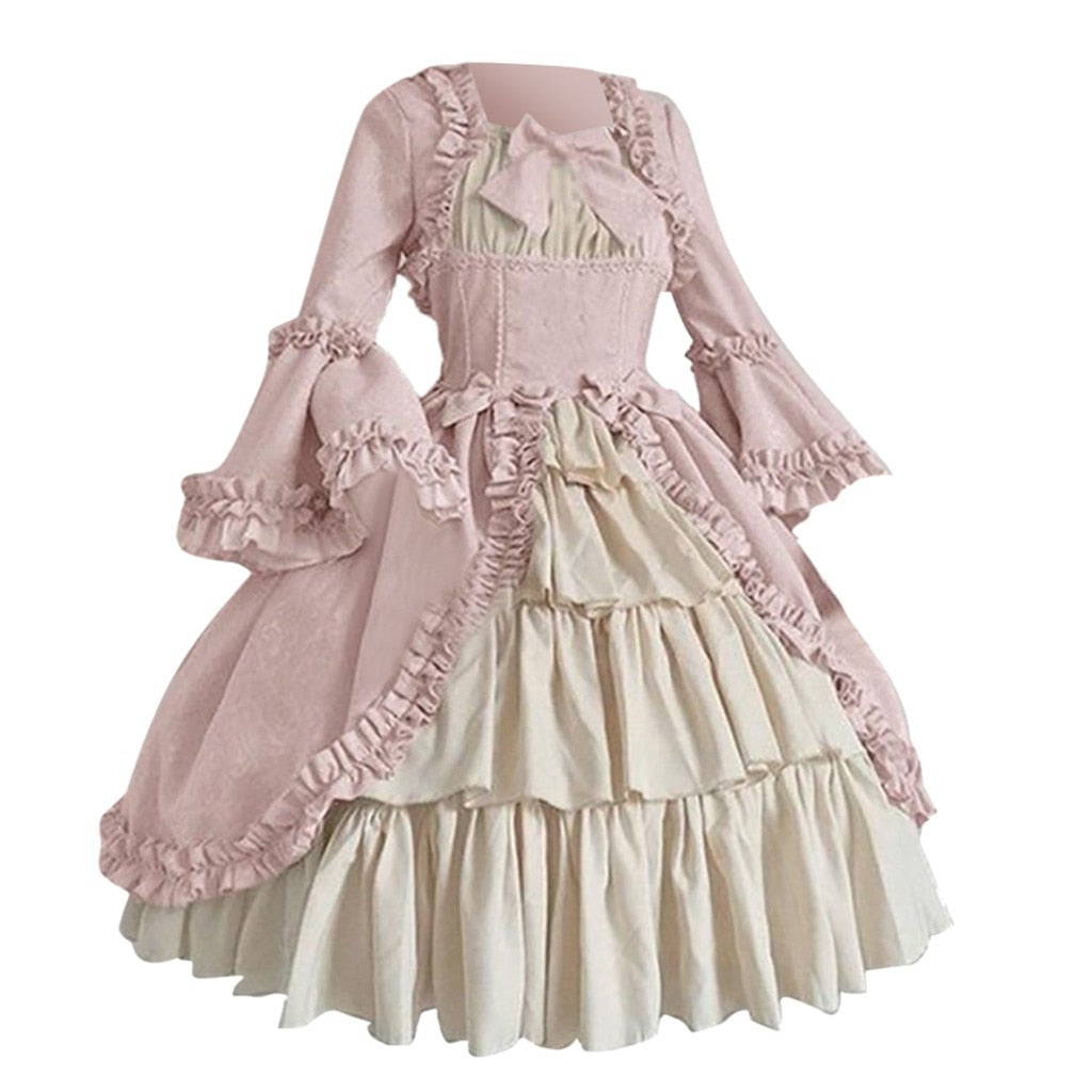 Tight Waist Bowknot Women Elegant Costume