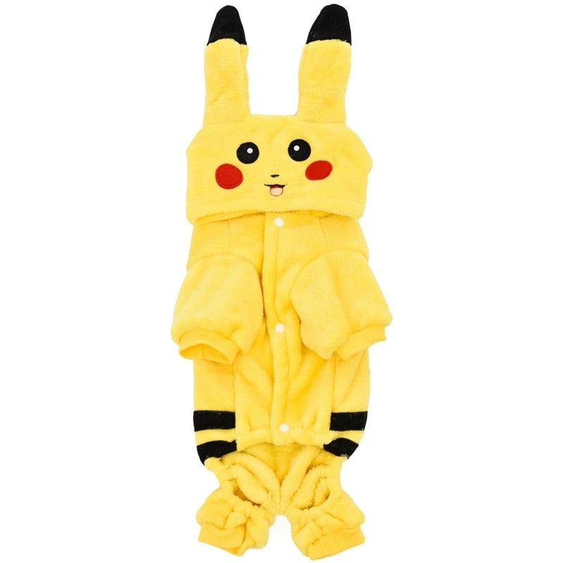 Pikachu Style Fleece Pet Costume for Dogs & Cats