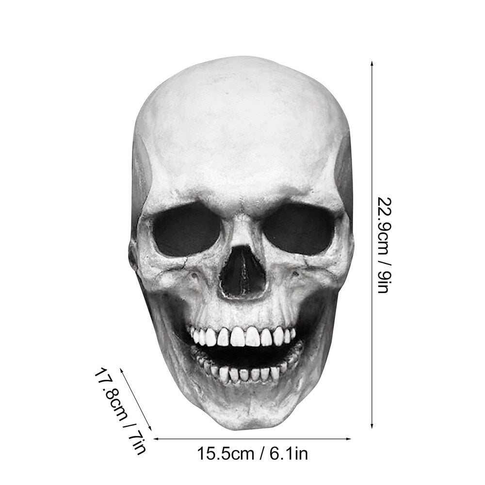 Halloween Movable Jaw Full Head Skull Mask