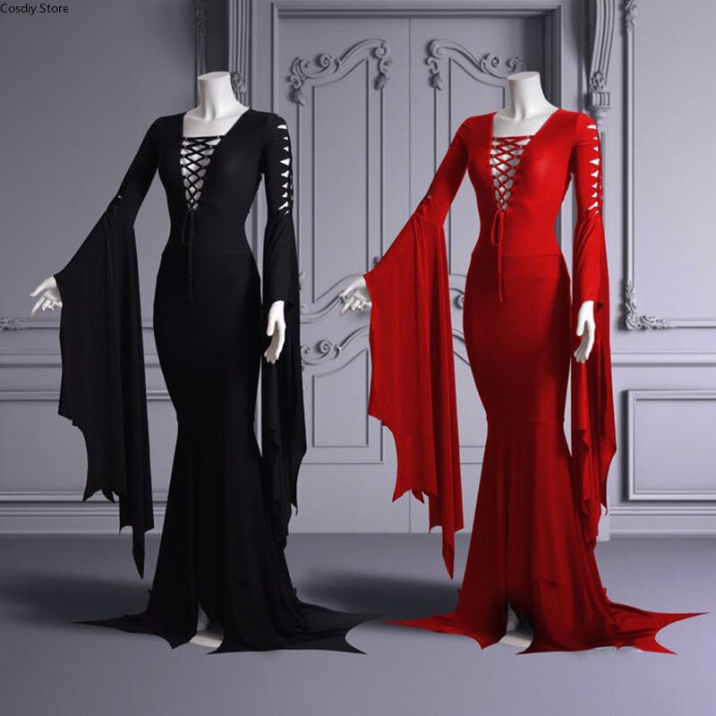 Witch Lace Up Halloween Gown For Women