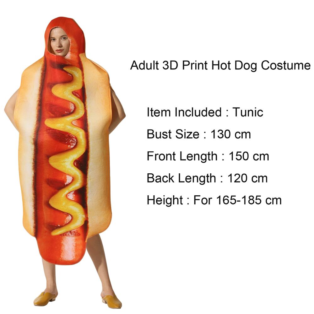 Adult Kids Funny 3D Print Food Costume
