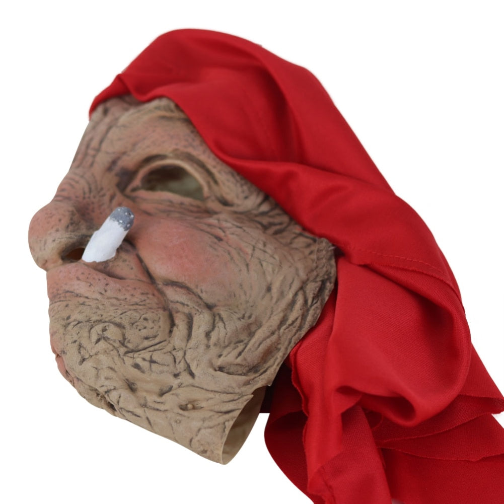 Halloween Smoking Old Grandmother Mask
