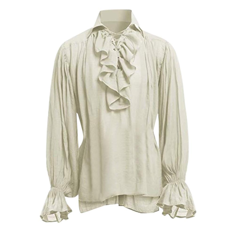 Medieval Vikings Shirts Ruffled Costume