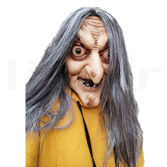 Scary Old Witch Mask For Halloween