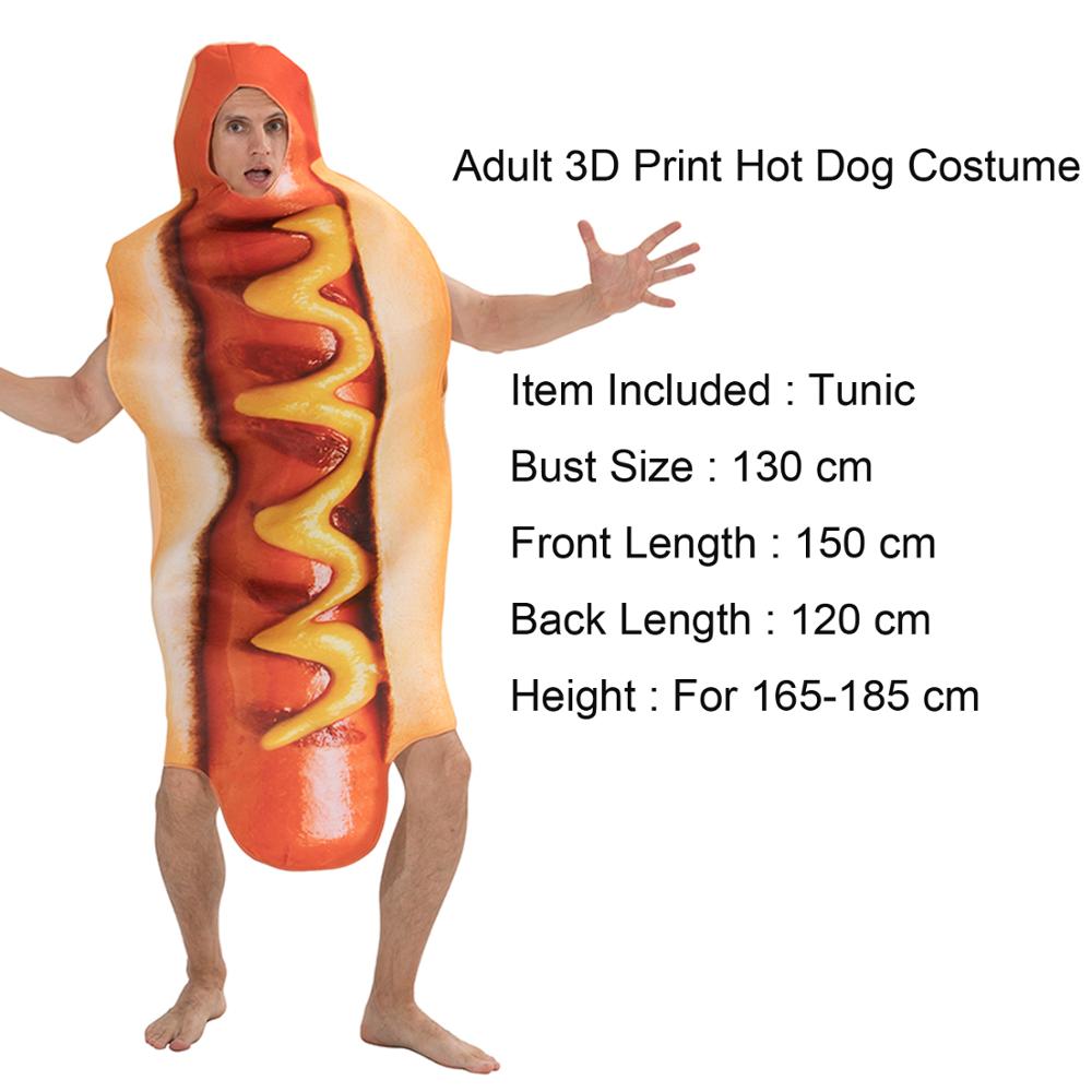 Adult Kids Funny 3D Print Food Costume