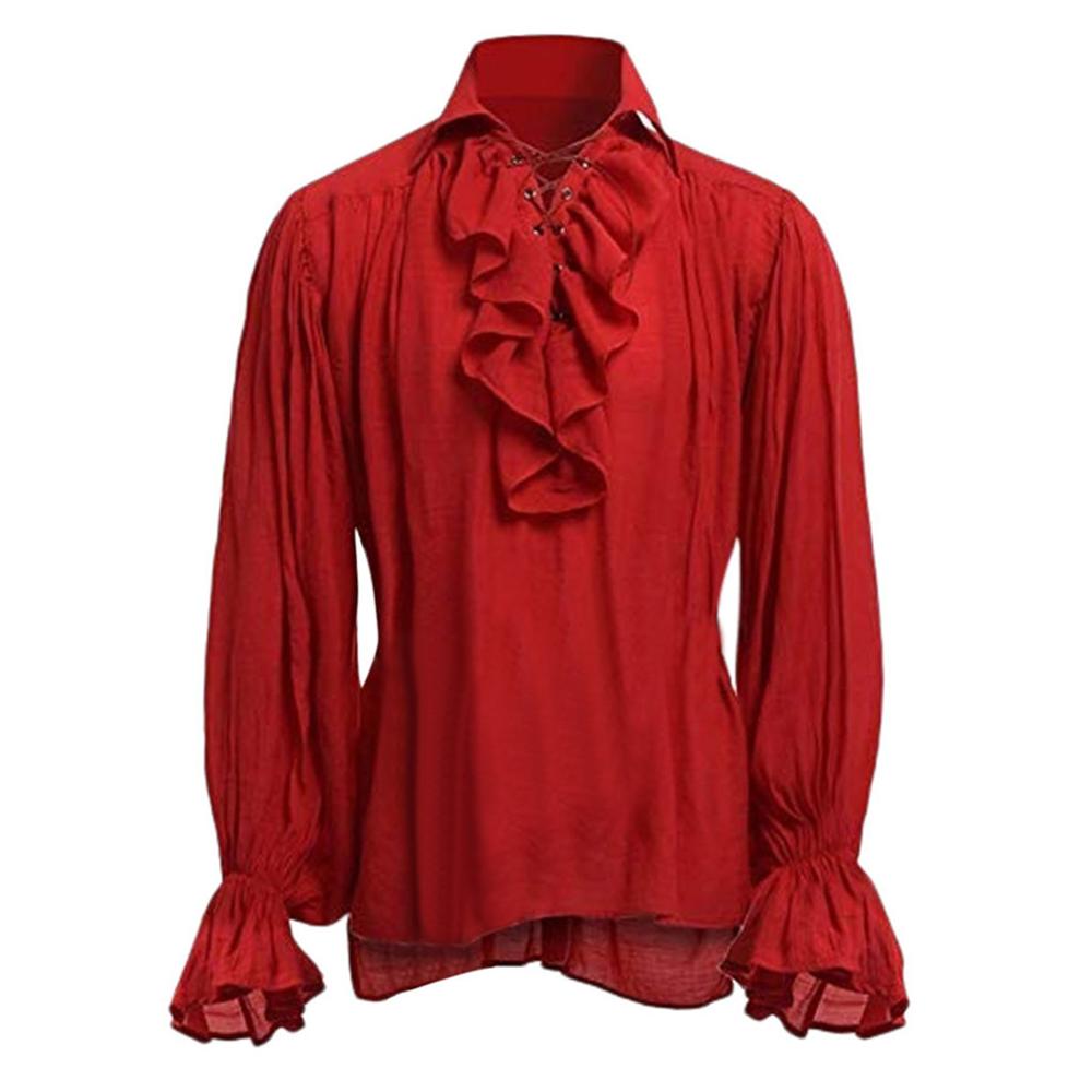 Medieval Vikings Shirts Ruffled Costume