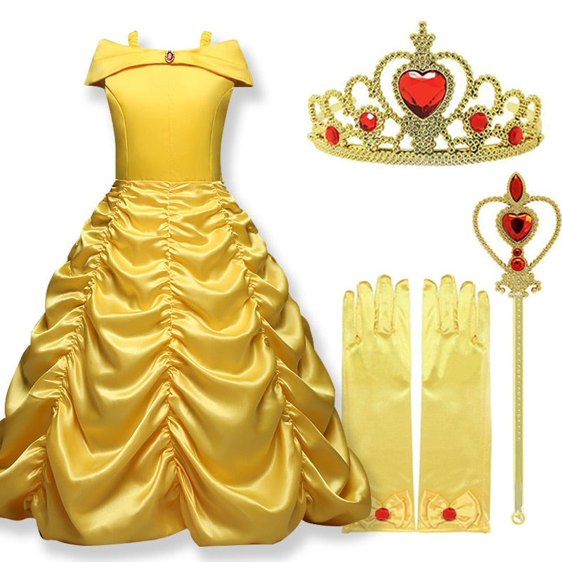 Cute Belle Princess Dress For Halloween