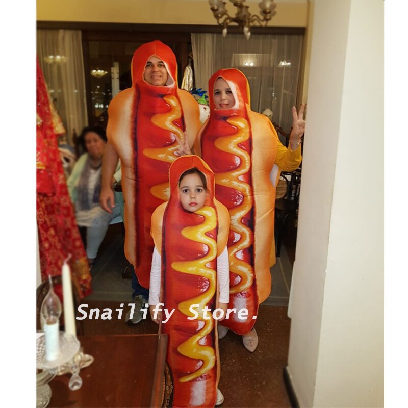 Adult Kids Funny 3D Print Food Costume