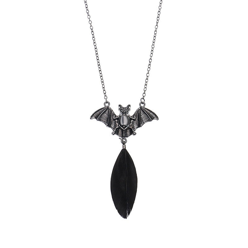 Metal Pumpkin Skeleton Skull Necklace