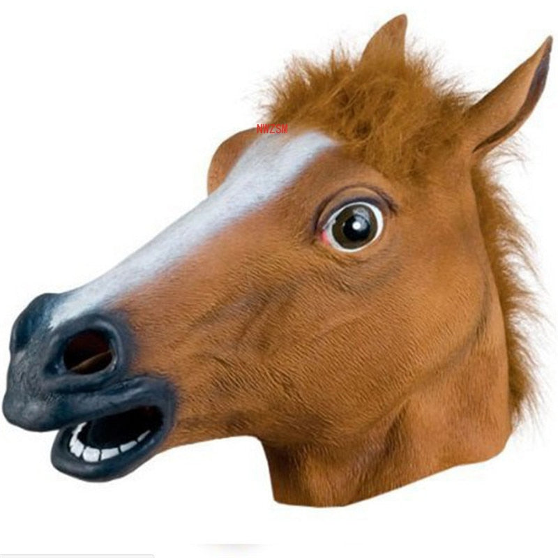 Halloween Latex Horse Head Mask